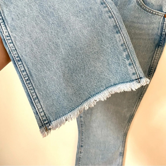 Wrangler Wrock 627 High Rise Kick  Flare Jeans Light Wash Raw Hem - Picture 9 of 13